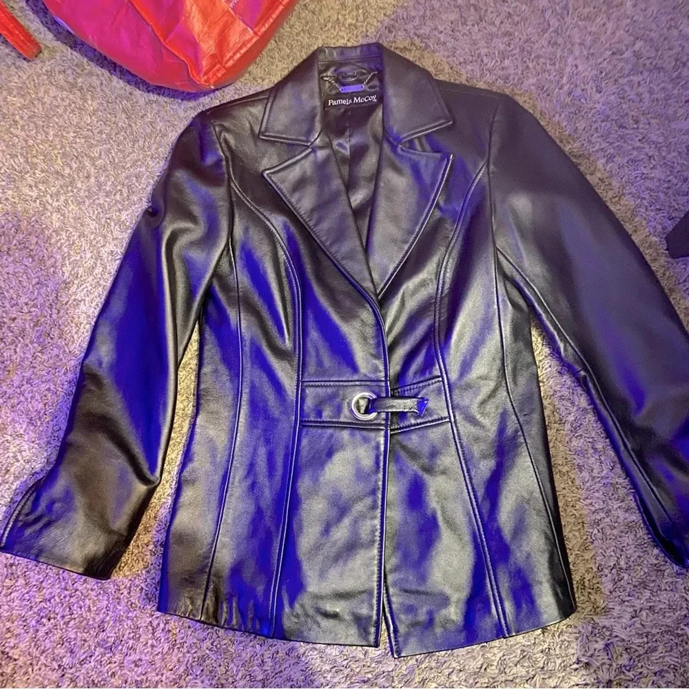 Pamela McCoy 100% Leather Jacket